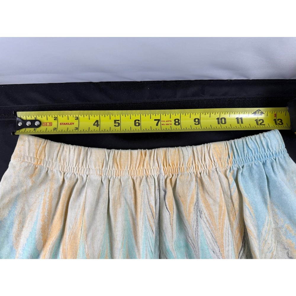 Shirleigh's Marbled Art Cotton Skirt Kids XL Blue Peach Handmade - Picture 5 of 9